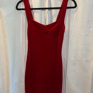 Burgundy Velvet Mini Dress